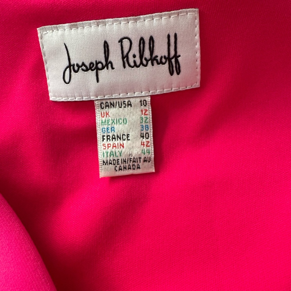 Joseph Ribkoff Fuchsia ruffle Dress - Picture 2 of 14